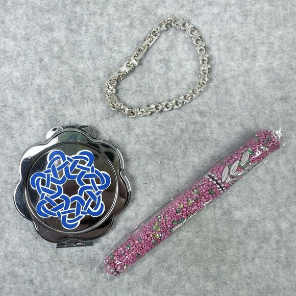 Christmas Stocking Stuffers Girls Tweens 3 Pc Gift Set Mirror Pen Bracelet - Picture 5 of 15